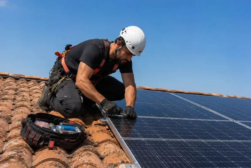 Maintenance et monitoring de panneaux solaires au Castellet